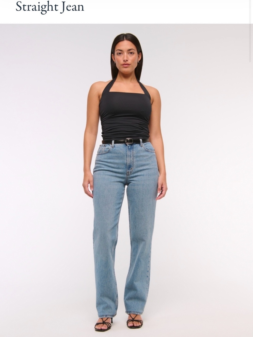 Curve Love Abercrombie & Fitch Ultra High Rise 90’s Straight Jeans Tall - Picture 4 of 4